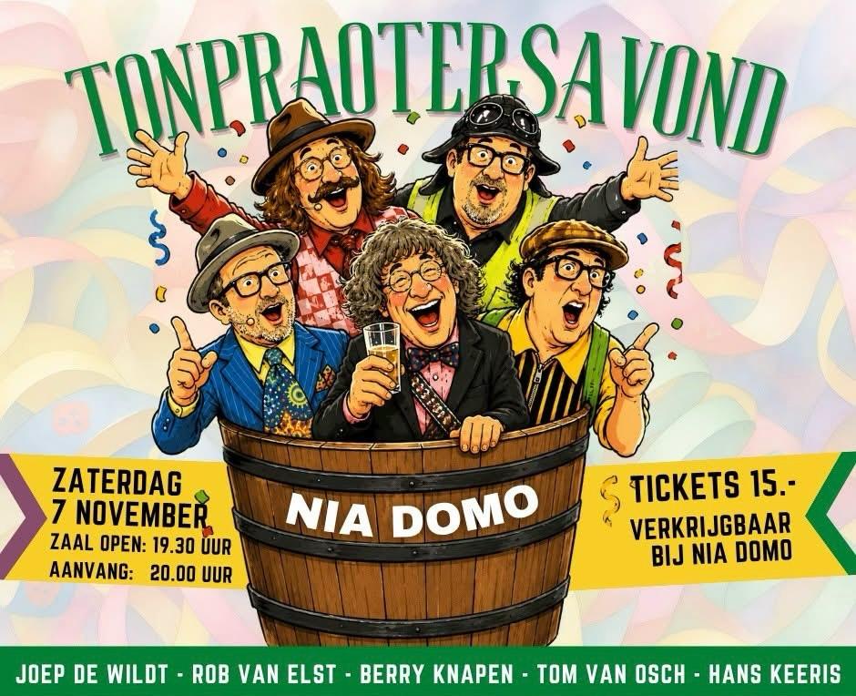 Niadomo Tonpraotersavond Niadomo Tonpraotersavond